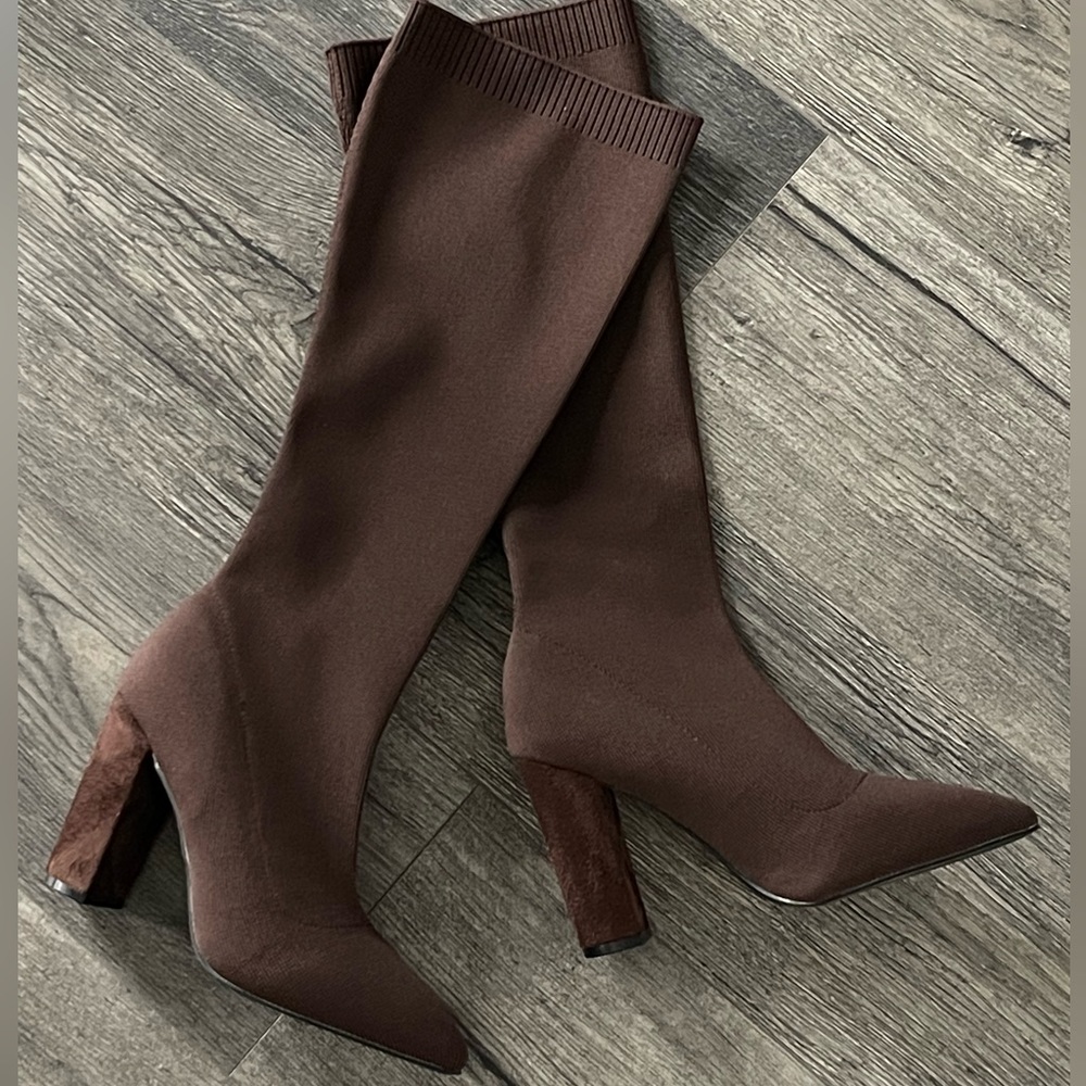 Chunky heeled sock boots SHEIN size 8.5